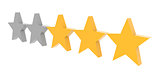 Three stars rating.