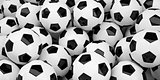 Group of soccer balls