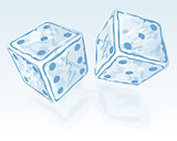 Two ice dices