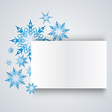 snowflake on a paper background