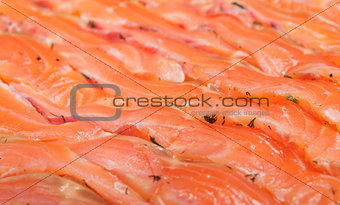 Thin slices of the trout