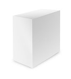 white box on white background with clipping path