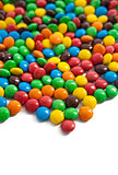 Colored candy on white background 