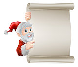 Cartoon Santa Christmas Scroll