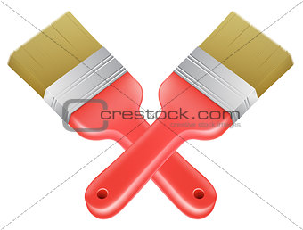 Paintbrushes crossed tools icon