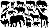 african_mammal_silhouettes