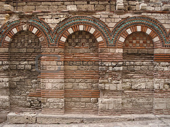 The wall of the Church of the Holy Archangels Michael and Gabriel