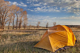 early spring camping in Wyoming