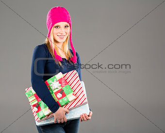 Blonde Holiday Shopper