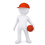 3d basketball player with the ball