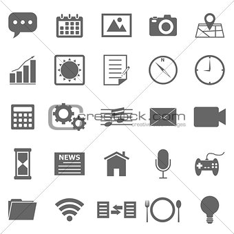 Application icons on white background