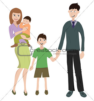 family with two kids