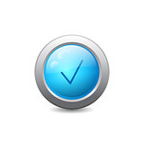 Web button with check mark