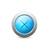 Web button with cross mark