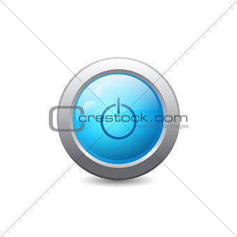 Web button with power icon