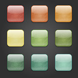 Grunge square buttons