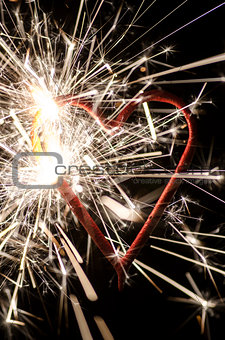 Heart shaped firework