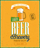 Vintage Beer Brewery Poster.