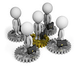 3d small people - business team