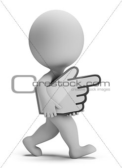 3d small people - carries hand cursor