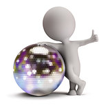 3d small people - disco ball