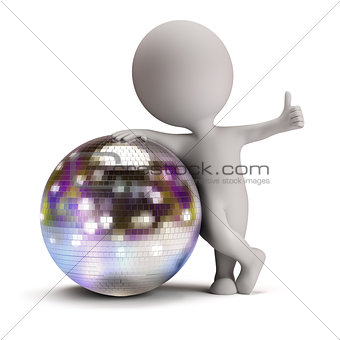 3d small people - disco ball