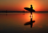 Surfer on sunset