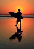 Surfer on sunset
