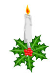 Christmas Candle with Wreath