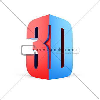 3D technology symbol
