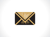 abstract artistic golden mail icon
