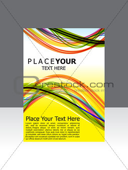 abstract artistic colorful flyer template