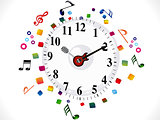 abstract musical clock background