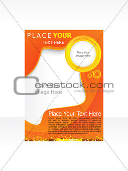 abstract orange flyer template