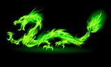 Fire Chinese dragon.