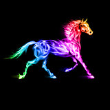 Colorful fire horse. 