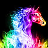 Colorful fire horse.