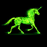 Green fire unicorn.