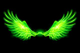 Green fire wings.