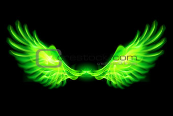 Green fire wings.