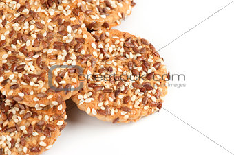 cookie with sunflower and sesame seeds