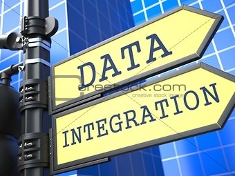 Data Integration Roadsign. Information Concept.