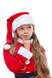 Thinking Santa - little girl in seasonal outfit