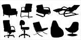 Chairs and Armchairs Design Silhouette