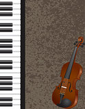 Piano and Violin with Background Illustration