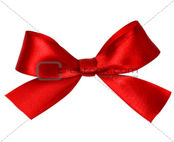 Shiny red satin ribbon