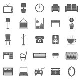 Living room icons on white background