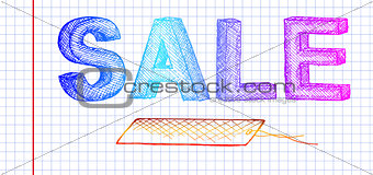 sale and label