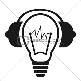 Light Bulb with Headphones