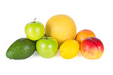 Fresh and tasty fruits isolated on white 